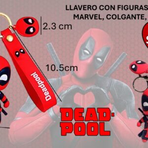 ¡Añade un toque de humor a tus llaves! Llavero Deadpool.
