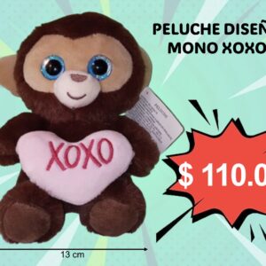 PELUCHE DISEÑO MONO XOXO